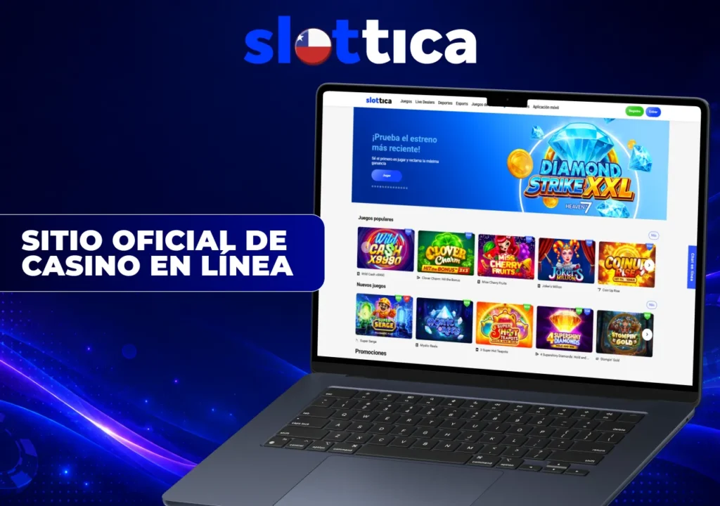 Sitio oficial de Slottica Chile con casino online, tragamonedas y plataforma de juegos en línea.